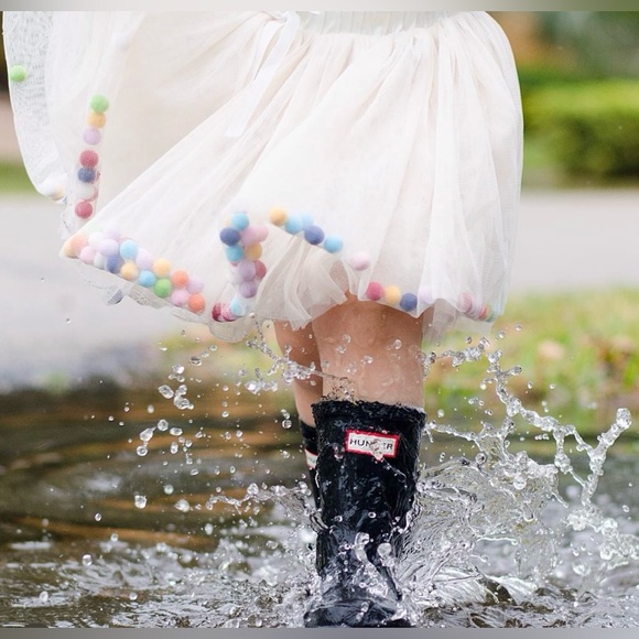 Rock Your Kid Baby Girl’s Tutu style skirt with colorful Pom Poms | Size 2Y. - Picture 8 of 8
